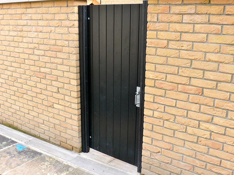 back gate made from recycled plastic tongue and groove from kedel