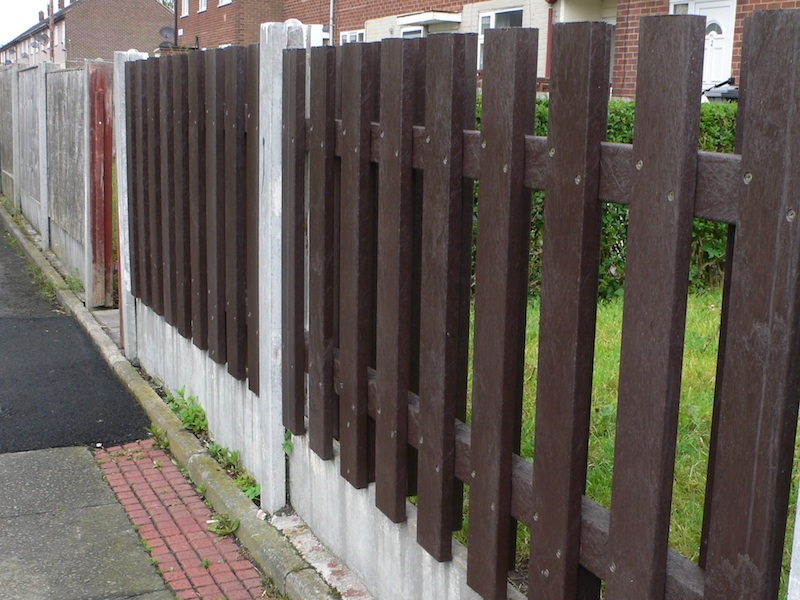 recycled plastic hit and miss fence panel in Manchester