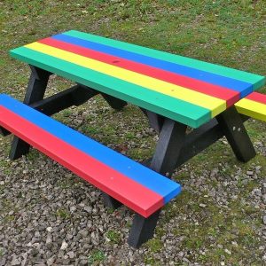 Multi-coloured Benches & Picnic Tables