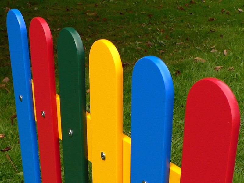 Multicoloured Recycled Plastic (HDPE) Fence Pales - Round Top