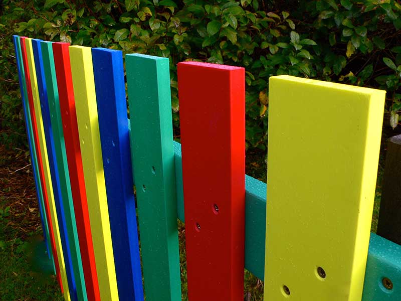 Recycled Plastic Multicoloured Fencing